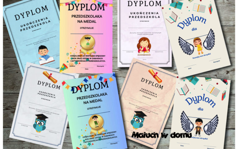Darmowe dyplomy dla przedszkolaka
