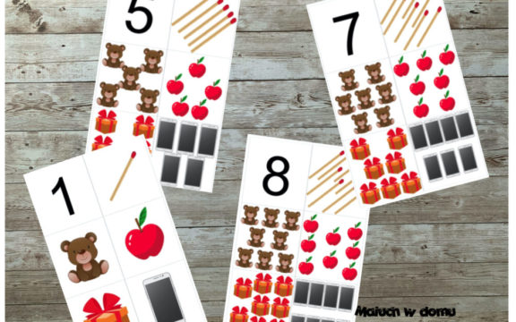 Ilustracje do nauki liczenia 1-10 do druku