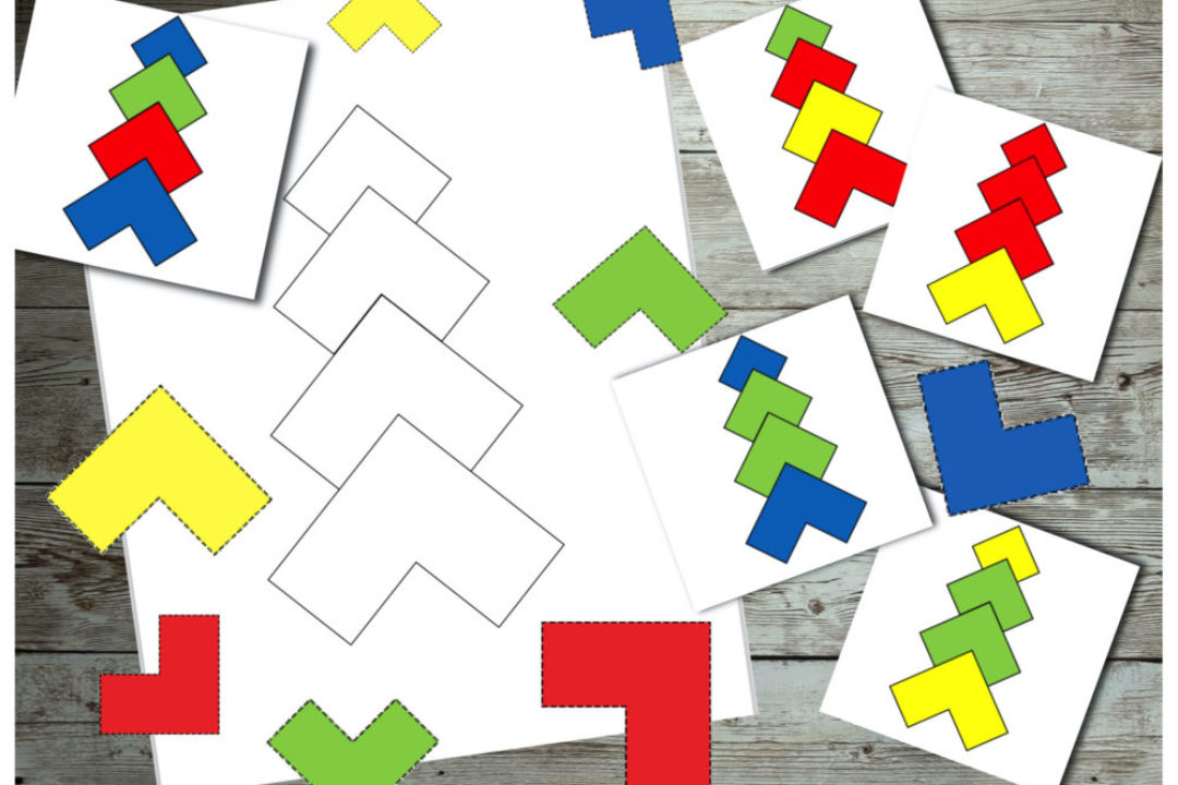 Układanka lewopółkulowa czteroelementowa do pobrania