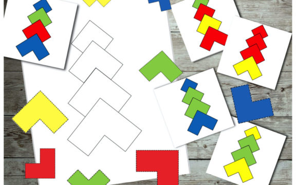 Układanka lewopółkulowa czteroelementowa do pobrania