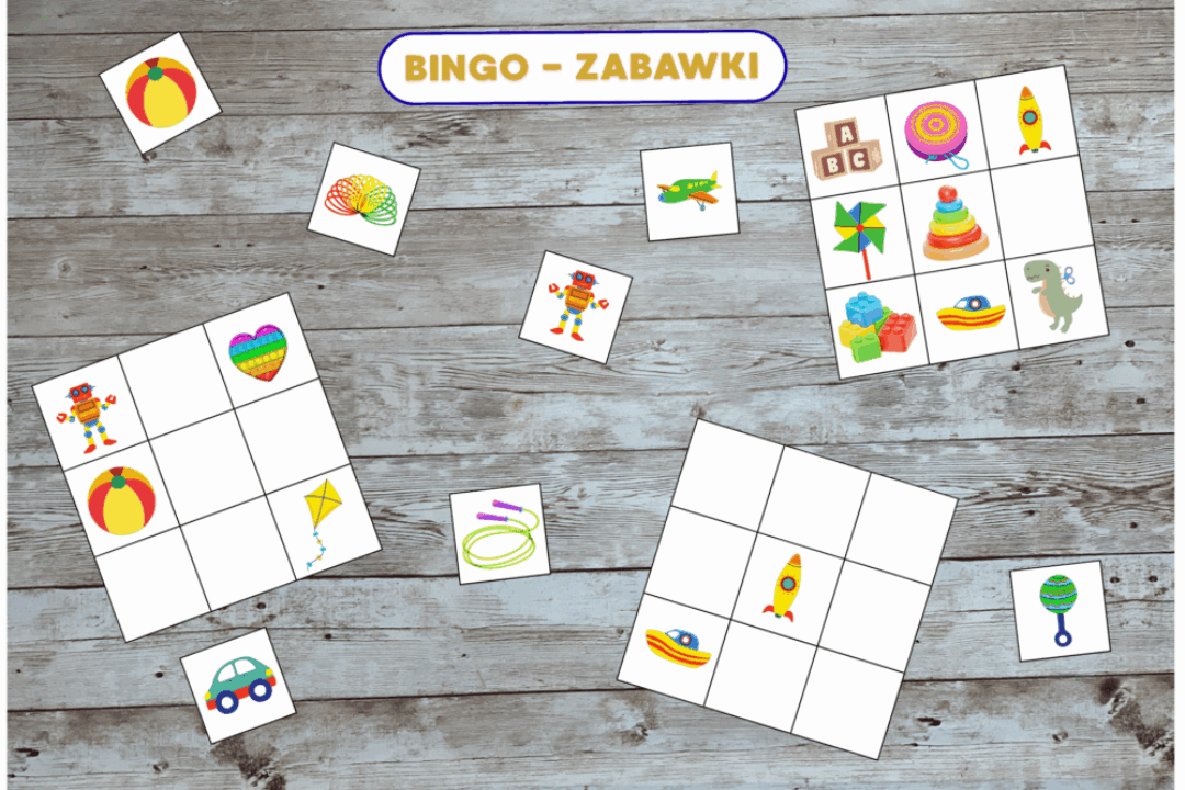 BINGO – ZABAWKI! Gra dla dzieci do pobrania za darmo